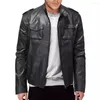 Vestes pour hommes 2023 manteau en cuir Version coréenne belle veste de haute qualité décontracté col debout vêtements de travail moto