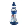 Dekorativa föremål Figurer 13cm Marine Wood Mini Ocean Lighthouse Ornament Medelhavsstil Heminredning Hantverk Present Vardagsrum Dekoration 230822