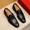 Classic Mens Fashion Loafers Designers Shoes Genuine Leather Men Business Office Work Formal Dress Shoes Brand Designer Party Wedding Flat Shoe