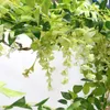 Finto verde floreale 2m Wisteria artificiale fiore artificiale arco di nozze decorazione di pianta falsa foglia rattan che segnala edera parete 230822