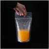 Storage Bags Drinking Juice Plastic Bag Beverage Frosted With Handle Soup Liquid Kitchen Zing No St Wholesale Lx2899 Drop Delivery Hom Dhn8A