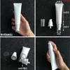 300 x 50G White PET Mildy Wash Soft Butter Handcream 50cc Airless Loition Pump Tube SN1030goods Ilqga