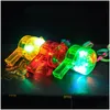 Hałas Maker 6x3cm MTI Color LED migający gwizdek migający bar lekkie zabawki na imprezę Favors szybko f743 dostawa domowa ogród fes dhpjc