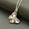 10Pcs Fashion Crystal Butterfly Pendants Necklace For Women Charm Fashion Jewelry Gifts A-804d