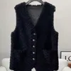 Women's Vests Fall Winter Gilets Casual Waistcoat Sleeveless Jacket Thick Coat Oversized White Black Faux Coral Fleece Plush Women Vest Q353