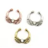 Neusringen Studs 10 stks gemengde kristal nep ring septum Indiase legering sier en rose gouden clip op n0065 ppxoz drop levering sieraden bod otcrq