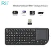 Klavyeler Rii X1 24GHz Mini Kablosuz Klavye İngilizce TV TV Boxpclaptop için Dokunmatik Pad ile İngilizce