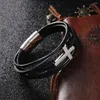 Bracelet Hommes Classique Mode Multi Couche Tressé En Cuir Wrap Bracelet Pour Bijoux Cadeau