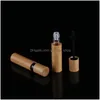 Packing Bottles Wholesale 10Ml Fl Bamboo Mascara Bottle Refillable Tube Mascaras Brush Empty Packaging Cosmetic Container Sile Brush Oti3X