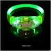 Parti Dekorasyonu Led Ses Kontrol Bilezikleri Aydınlık Bileklik Gece Işık Çocuk Oyuncakları Karanlık Aksesuarlarda Glow LX0054 Damla Dh2IM