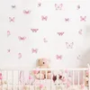 Wall Stickers 17pcs Watercolor Butterfly for Girls Room Kids Bedroom Decals Living Baby Nursery Decor Wallpaper 230822