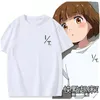 Camisetas de anime de anime masculino de anime ré-shirt algodão de algodão masculino de verão kyutarou kugi miri unasaka cosaly manga curta camiseta camiseta