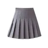 Hög midja veckad kjol för kvinnor vår och sommar svart kort en linje bantning ren
