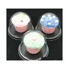 Cupcake High Quality100Pcs Equal 50Sets Clear Plastic Cake Dome Favor Boxes Container Wedding Party Decor Gift Uqk5D Drop Delivery H Otyiq