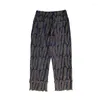 Мужские брюки Kapital Denim 2023 Лето японская винтажная кисточка Край огорченный случайные брюки с сплайдером для женщин