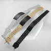 Braccialetti di fascino cucitura silicone in acciaio inossidabile cavicola per perle rotonde cinghia del braccialetto da polso per donne gioielli