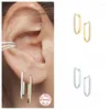 Pendientes de aro de Plata de Ley 925, Pendiente de círculo grande, hebilla de hueso del oído, Piercing para Mujer