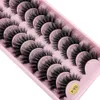 Faux cils CatEye Fluffy Faux Mink Lashes 8D Wispy 10 paires Pack Dramatique Long Volume épais 230821