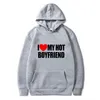 Hoodies للنساء Sweatshirts مضحك أنا أحب صديقي الرصفي طباعة الرجال اللطيف للرجال من النوع الثقيل نساء ملابس الشارع الشتاء.