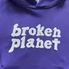 Men's Tracksuits Broken Planet Hoodie Alphabet Sweatshirt - Purple 1:1 Top Quality Foam Print Sportswear Set EU Size XS-XL