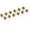 Other Event Party Supplies 30pcs Paper Cupcake Topper Adorable Bee Cake Pick Dessert Decorative 230821