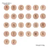 Zähler Spielzeug Bopoobo 20pc Holz Englisch Alphabet Perlen Lebensmittelqualität Material Buchstaben für DIY Baby Zahnen Rasseln 230822