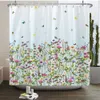 Cortinas de ducha Cortina de ducha de flores 180x180cm Cortina de ducha floral Cortina de baño Decoración de baño Lavable a máquina con R230822