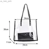 Totes transparente Gelegenheitsumhängetaschen für Frauen Mode Sommer weibliche Hochkapazität Clear Jelly Composite Handtasche 2pc Shopping Clutch HKD230822