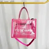 Totes 2023 Ny lyxmode PVC Tote Bag Famous Designer Transparent Jelly Tote stor kapacitet axel messenger väskor kvinnor handväska hkd230822