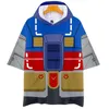 T-shirts pour hommes Costume de personnage GUNDAM 3D T-shirts à capuche Femmes / Hommes Mode Été T-shirt à manches courtes Cosplay Casual Streetwear Rôle Vêtements