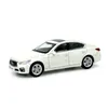 Diecast Modelo 1 64 escala Paudi Infiniti Q50 Branco Miniatura Toy Car Veículo 230821