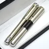 Edición limitada Gandhi Signature Rollerball Pen Plumas estilográficas de tinta de escritura de oficina gruesas de titanio con número de serie y diamante 0680/3000