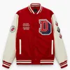 Männer Jackets High Street American Baseball Jacke Männer Vintage Letter Sticker Mantel Spleiß übergroße Unisex Herbst Winter 230821