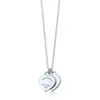 Guld dubbel kärlek halsband valentin dag mor'day present designer smycken pendel grossist