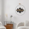 Wandklokken slaapkamer stille woonkamer leugens stijl metaal hal klok stijlvolle keuken relogio de parede home decor gpf35xp