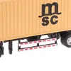 Diecast Model Car 1 36 Diecast Alloy Truck Head Model Toy Container Truck Dra tillbaka med lätt teknik Transport Vehicle Boy Toys For Children 230821