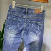 Jeans pour hommes Denim avec un design en détresse Slim Fit Stretch Designer pour les gars de la mode Vintage Cowboy Boyfriend mâle 230822