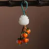 Keychains Persimmon Wishful Mobile Phone Chain Keychain Bodhi Flower Pendant Ladies Fashion Jewelry Accessories