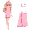 Acessórios para bonecas 1 PCs Rosa S Roupas Moda Casas Vestido para 30 cm e 11,8 polegadas Dolls Presente Acesso itens em miniatura 230821