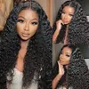Synthetic Wigs Human Hair Lace Front 28 Inch Deep Wave Closure 4x4 Transparent Curly 5x5 with Baby 180% 230821