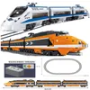 Blokkeert Kazi Hightech Batterij Powered Electric Classic Train City Rail Motor Builds Boys Toys For Kids 230821