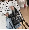 Totes 2-Size/set Bag Lady's Transparent Jelly Bag High-capacity Square Bag Individual Large Buckle Shoulder Bag Woman Cross-Body Bag HKD230822