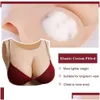 Breast Form Sile Forms Breastplate Round Collar B-G Cup Fake For Transgender Crossdressers Soft Cotton Filled Drop Delivery Dhfqs