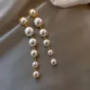 Brincos de balanço várias pérolas longas para mulheres jóias jóias vintage linda festa de casamento noiva 2023 moda