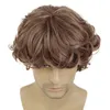 Cosplay peruki gnimegil syntetyczna peruka krótka brązowa peruka męska kręcona fryzura faceci natural peruka curls peruka cosplay halloween kostium 230822