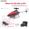 ElectricRC Aircraft Wltoys XK K110s RC Hélicoptère BNF 2.4G 6CH 3D 6G Système Moteur Brushless RC Quadcopter Télécommande Drone Jouets Pour Enfants Cadeaux 230821