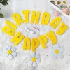 Other Event Party Supplies Daisy Theme Birthday Decor Pink Disposable Tableware Paper Plate Napkin for Baby Shower Wedding 230822