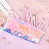 Learning Toys 1Pcs Kawaii Pencil Case Girl heart cherry blossom Estuches School Pencil Box Pencilcase Pencil Bag School Supplies Stationery