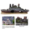 Decorações Titanic perdido navio destruído navio aquário aquário tanque paisagem decoração de ornamentos naufrágios Acessórios 230821