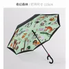 Ombrellas di lusso inverso ombrello pieghevole automatico manico lungo paraguas leggero Paraguas Hombre Household Goods mzy